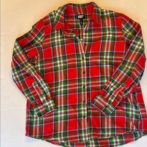 Lands' End Multicolor Plaid Shirt